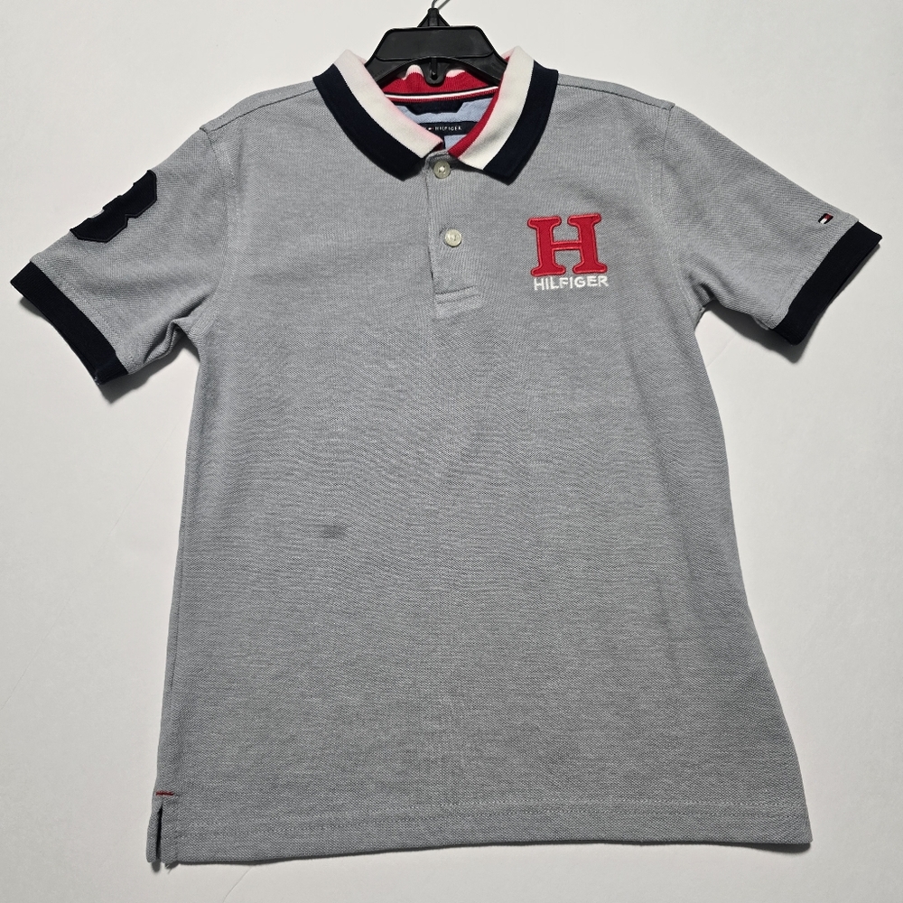 Boys Size 7 Tommy Hilfiger Polo Shirts Bundle - White, Blue, Gray - Picture 12 of 16